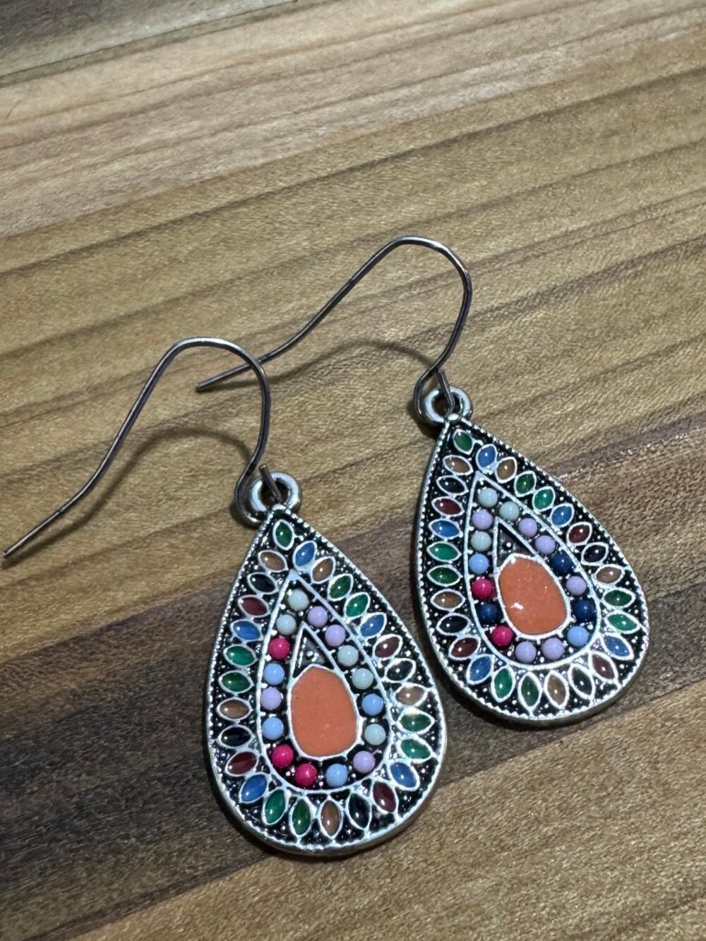 60's Hippie Colorful Drop Earrings